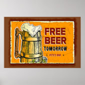 Name Bar, Gratisbier Tomorrow, Poster (Vorne)