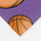 Name-Basketball lila Fleecedecke (Ecke)