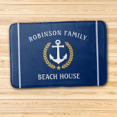 Name Beach House Anchor Gold Laurel Marine Badematte