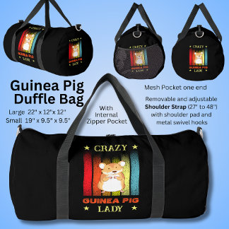 Name Bearbeiten Text hinzufügen, Crazy Guinea Pig  Duffle Bag