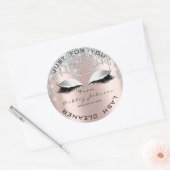 Name Beauty Lshes Tropfens Rose Gray Lashes Cleane Runder Aufkleber (Umschlag)
