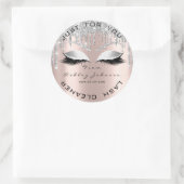 Name Beauty Lshes Tropfens Rose Gray Lashes Cleane Runder Aufkleber (Tasche)