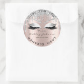 Name Beauty Lshes Tropfens Rose Gray Lashes Confet Runder Aufkleber (Tasche)
