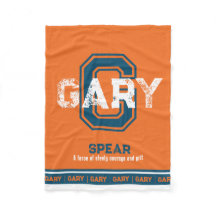Name bedeutet Sport monogramm orange blau Gary