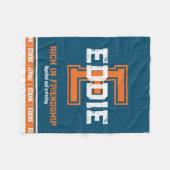 Name bedeutet Sport monogramm orange Fleecedecke (Vorderseite (Horizontal))