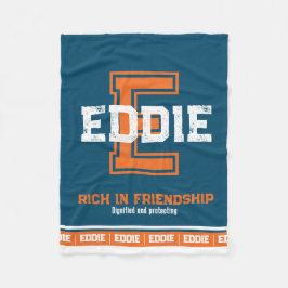 Name bedeutet Sport monogramm orange Fleecedecke