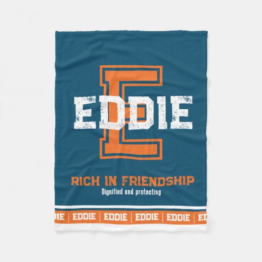 Name bedeutet Sport monogramm orange Fleecedecke (Vorderseite)