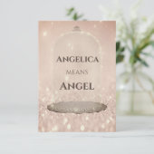 Name Bedeutung Angelica Glitzer Rose Süß 16. Einladung (Stehend Vorderseite)