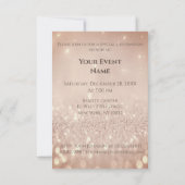 Name Bedeutung Angelica Glitzer Rose Süß 16. Einladung (Rückseite)