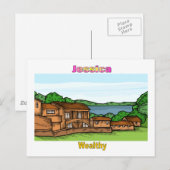 Name & Bedeutung - Jessica Postkarte (Vorne/Hinten)