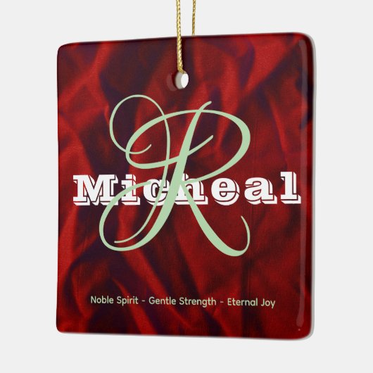 Name Bedeutung Ornament - Personalisiertes Square  (Links)