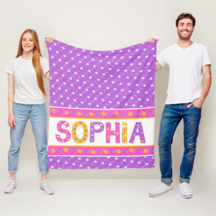 Name Bedeutung Sophia rosa gelb lila Blume Stern Fleecedecke