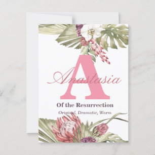Name Bedeutung von Anastasia Postkarte