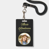 Name/ Beruf/ Persönliches Foto Ausweis (Vorderseite mit Schlüsselband)