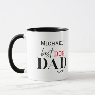 Name Bester Hund Papa Aller Zeiten Einfache Typogr Tasse