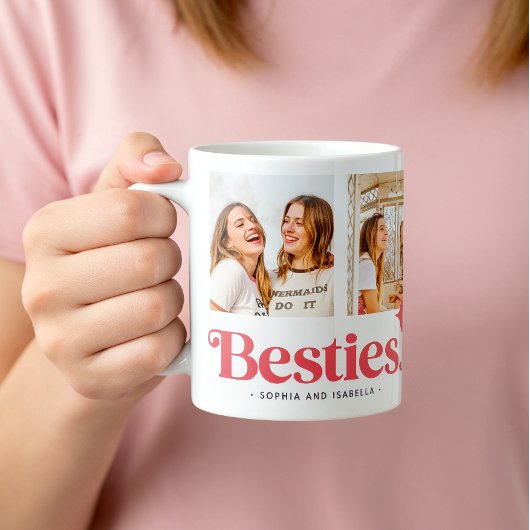 Name Besties Collage Foto Tasse