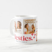Name Besties Collage Foto Tasse (Vorderseite Links)