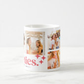 Name Besties Collage Foto Tasse (Mittel)