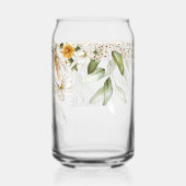 Name, bezaubernder weißer Goldblumentropfen Dosenglas (Rückseite)