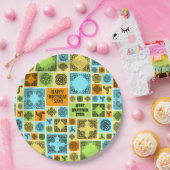 Name & Beziehung Geburtsdatum Orange & Grün hinzuf Pappteller (Party)