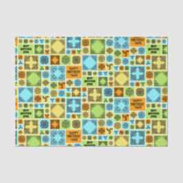 Name & Beziehung Geburtsdatum Orange & Grün hinzuf Seidenpapier