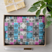 Name & Beziehung hinzufügen Geburtstag Magenta & B Seidenpapier (Geschenk)