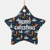 NAME - Big Foot, Außerirdischen & Rentier Weihnach Keramik Ornament (Vorne)