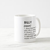 Name Billy, Bearbeitbarer Name, Benutzerdefinierte Kaffeetasse (VorderseiteRechts)