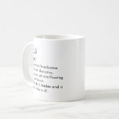 Name Billy, Bearbeitbarer Name, Benutzerdefinierte Kaffeetasse (Vorderseite Links)