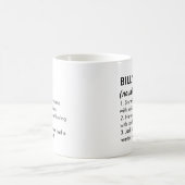 Name Billy, Bearbeitbarer Name, Benutzerdefinierte Kaffeetasse (Mittel)