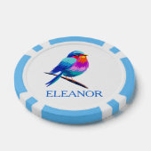 Name Birdie Vergiss mich Nicht Blume 70. Geburtsta Pokerchips (Einzeln)