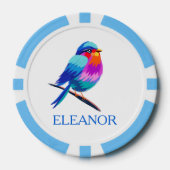Name Birdie Vergiss mich Nicht Blume 70. Geburtsta Pokerchips (Vorderseite)