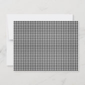 Name || Black and White Houndstooth Check Frame Mitteilungskarte (Rückseite)