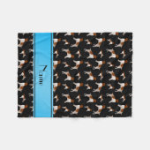 Name Black Drahthaar Pointing Griffon Hunde Fleecedecke (Vorderseite (Horizontal))