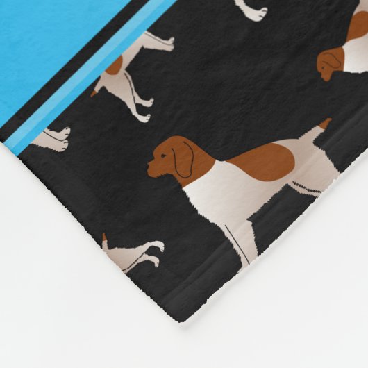 Name Black Drahthaar Pointing Griffon Hunde Fleecedecke (Ecke)