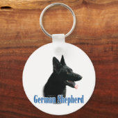 Name Black German Shepherd Schlüsselanhänger (Rückseite)