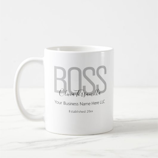 Name Black Gray Boss Kaffeetasse (Links)