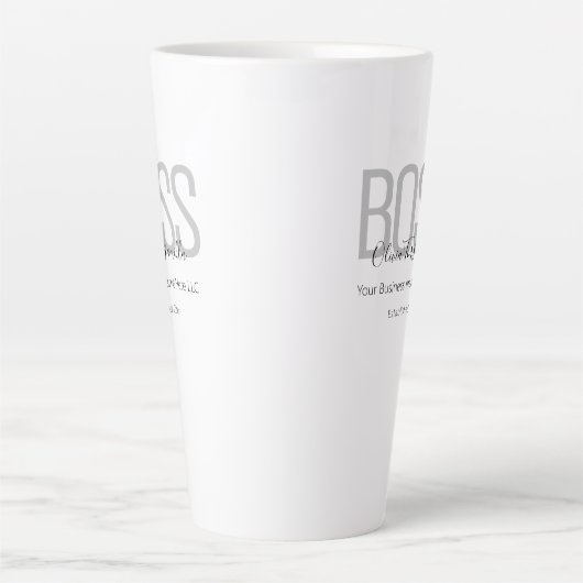 Name Black Gray Boss Milchtasse (Vorderseite)