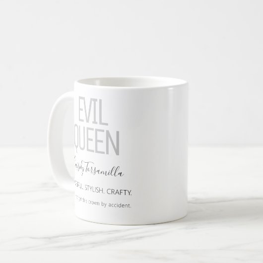 Name Black Gray Evil Queen Kaffeetasse (Vorderseite Links)