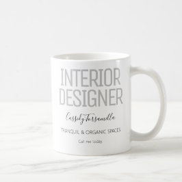 Name Black Gray Interieur Designer Kaffeetasse
