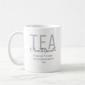 Name Black Gray Pun Tee Kaffeetasse (Links)