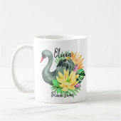 Name Black Swan Australian Animal Bird hinzufügen Kaffeetasse (Links)