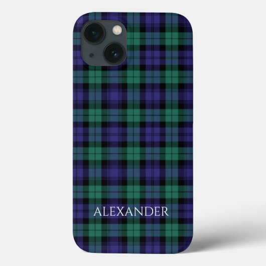 Name Black Watch Scottish Tartan Case-Mate iPhone Hülle (Rückseite)