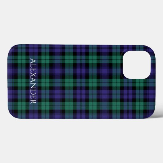 Name Black Watch Scottish Tartan Case-Mate iPhone Hülle (Rückseite (Horizontal))