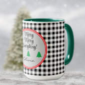 Name, Black & White Buffalo Karo 15oz. Combo Tasse