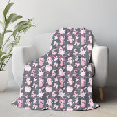 Name Blanket Pink Niedlich Halloween Fleecedecke