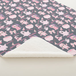 Name Blanket Pink Niedlich Halloween Sherpadecke