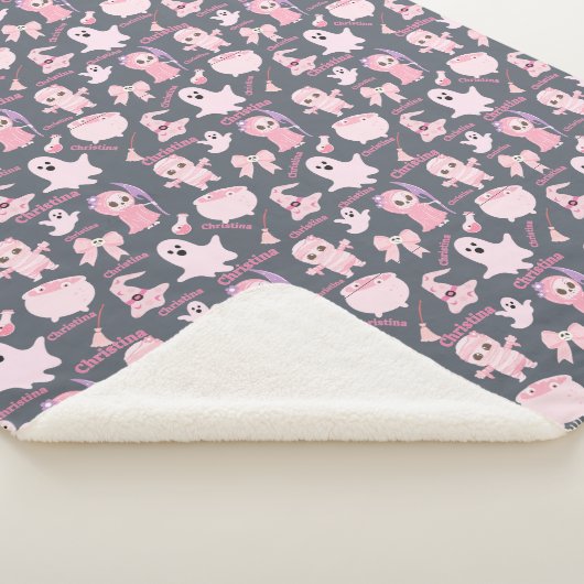Name Blanket Pink Niedlich Halloween Sherpadecke (3/4)