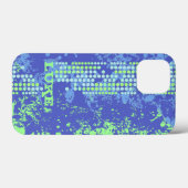 Name Blau Grün Surfstil Case-Mate iPhone Hülle (Rückseite (Horizontal))