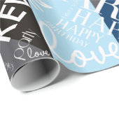 Name Blau-ID274 für die mittlere Länge des Geburts Geschenkpapier (Rolleneckpunkt)